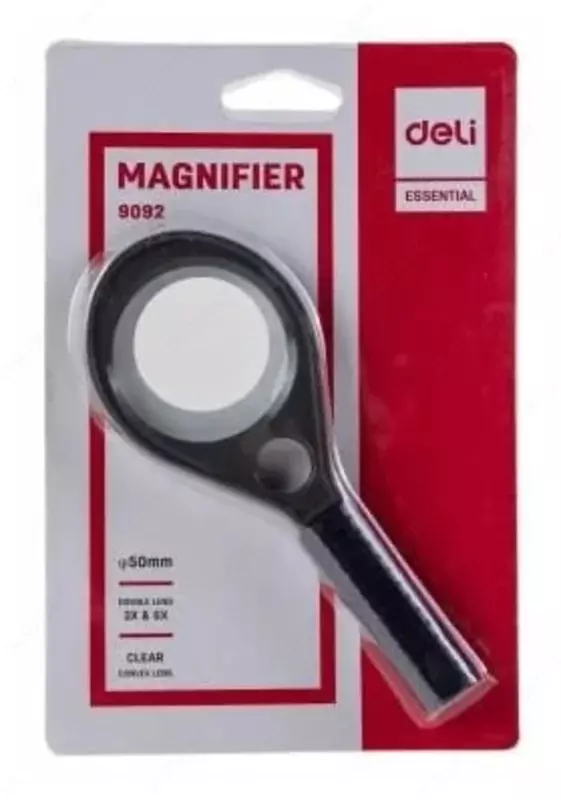 Deli qol lupasi x3  D50 mm (Art. - 9092) Qora