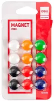 Упаковка магнитов для белой доски Deli  диам. 15 мм  12 шт. (Арт. - 7823) Цветное ассорти