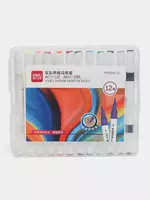  Упаковка акриловых маркеров Deli двусторонние  12 шт. (Арт. - 924-12-HM) Цветное ассорти Только в розницу