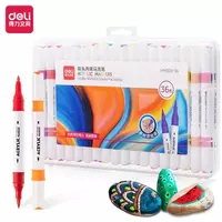 Упаковка акриловых маркеров Deli двусторонние  36 шт. (Арт. - 924-36-HM) Цветное ассорти