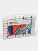  Упаковка акриловых маркеров Deli двусторонние  48 шт. (Арт. - 924-48-HM) Цветное ассорти Только в розницу