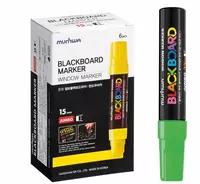   Маркер меловой MunHwa Black Board Jumbo  15 мм  стираемый (Арт. - JBM15-04) Зеленый