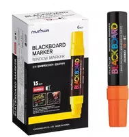   Маркер меловой MunHwa Black Board Jumbo  15 мм  стираемый (Арт. - JBM15-11) Оранжевый