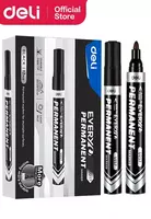 Doimiy marker Deli Everyu  1 5 mm  dumaloq uchi. (Art. - 217-BK-EU) Qora