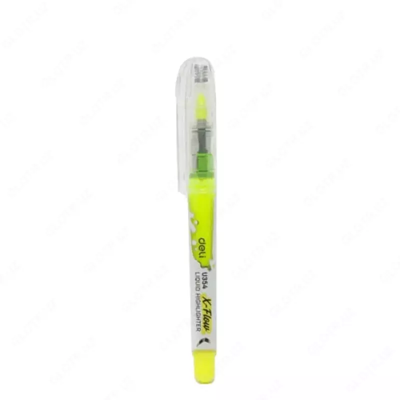  Маркер - текстовыделитель Deli X-flow  1-5 мм  жидкие чернила  скошен. наконечн. (Арт. - 35470-WU) Желтый - 