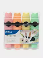   Yonaltiruvchi marker Deli Macaron  1-5 mm  qirrali. maslahatlar  4 dona. (Art. - 356-EU-MT) Assortiment
