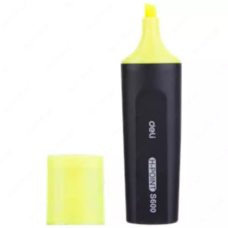  Маркер - текстовыделитель Deli H-Point  1-5 мм  скошен. наконечн. (Арт. - 600-Syl) Желтый - 