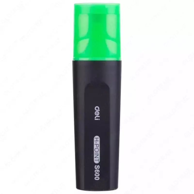 Маркер - текстовыделитель Deli H-Point  1-5 мм  скошен. наконечн. (Арт. - 600-Sgn) Зеленый