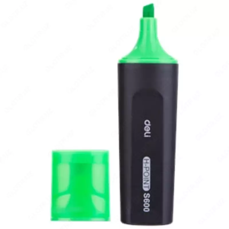  Маркер - текстовыделитель Deli H-Point  1-5 мм  скошен. наконечн. (Арт. - 600-Sgn) Зеленый - 