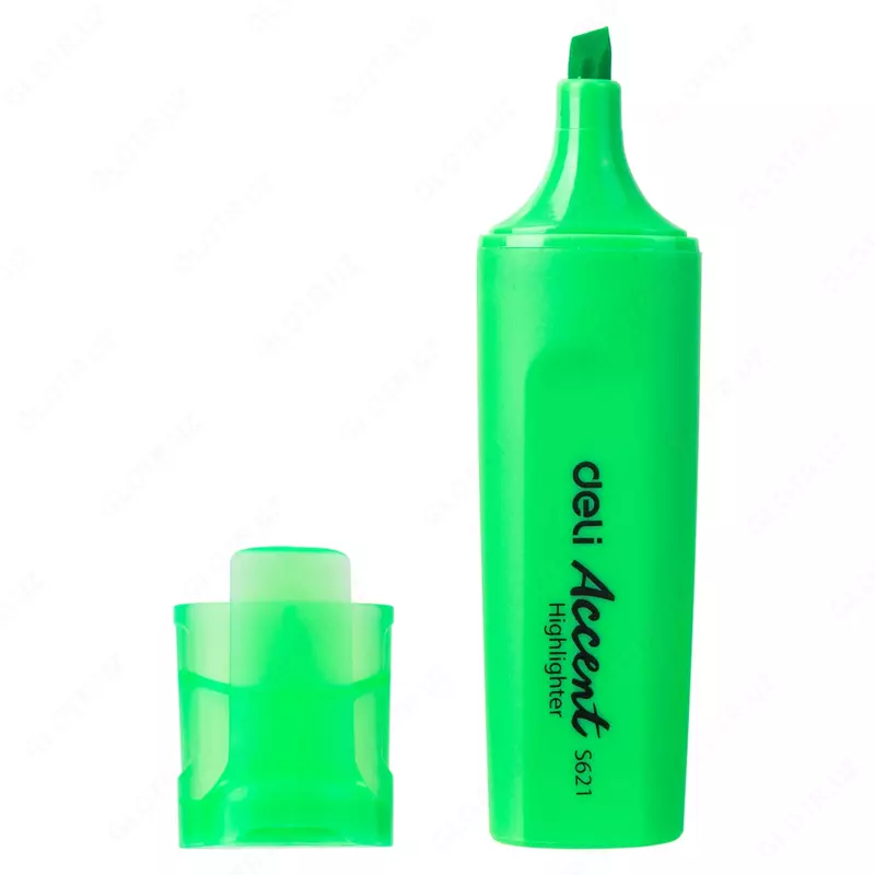 Маркер - текстовыделитель Deli Accent  1-5 мм  скошен. наконечн. (Арт. - 621-Sgn) Зеленый