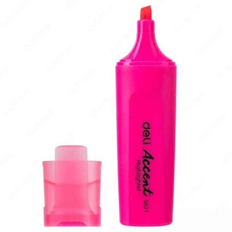 Yoritgichli marker Deli Urgu  1-5 mm  qirrali. maslahat (Art. - 621-Spk) Pushti