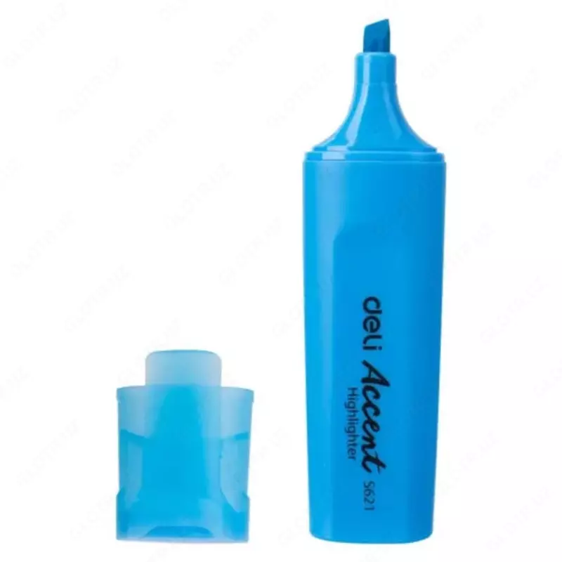 Yoritgichli marker Deli Urgu  1-5 mm  qirrali. maslahat (m. - 621-Sbl) Moviy