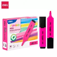 Yonaltiruvchi marker Deli Jumbo  1-5 mm  qirrali. maslahat (m. - 366-PK-U) Pushti