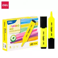 Маркер - текстовыделитель Deli Jumbo  1-5 мм  скошен. наконечн. (Арт. - 366-YL-U) Желтый