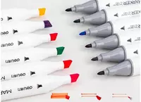  Набор скетч-маркеров Deli Artists  двусторонние  наконечн. 1-6 мм  24 шт.  пласт. бокс (Арт. - 70802-24) Цветное ассорти - 