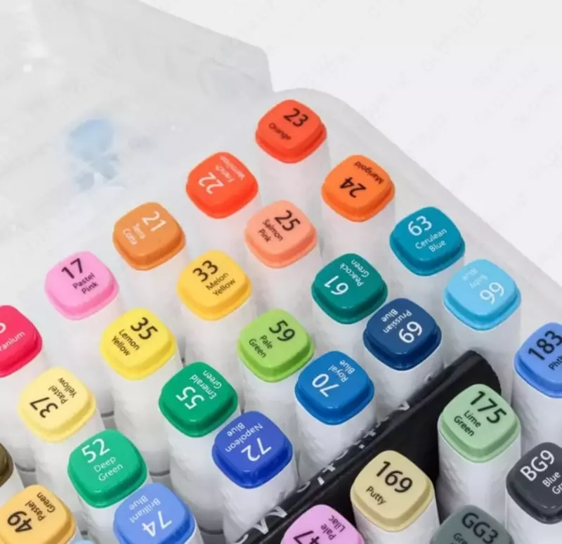  Набор скетч-маркеров Deli Artists  двусторонние  наконечн. 1-6 мм  24 шт.  пласт. бокс (Арт. - 70816-24) Цветное ассорти - 