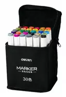 Набор скетч-маркеров Deli двусторонние  наконечн. 1-7 мм  30 шт.  текст. бокс (Арт. - 70807-30) Цветное ассорти