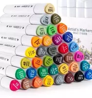 Набор скетч-маркеров Deli двусторонние  наконечн. 1-6 мм  36 шт.  пласт. бокс (Арт. - 70812-36) Цветное ассорти