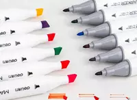  Набор скетч-маркеров Deli двусторонние  наконечн. 1-6 мм  36 шт.  пласт. бокс (Арт. - 70812-36) Цветное ассорти - 