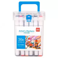Набор скетч-маркеров Deli Artists  двусторонние  наконечн. 1-6 мм  36 шт.  пласт. бокс (Арт. - 70816-36) Цветное ассорти