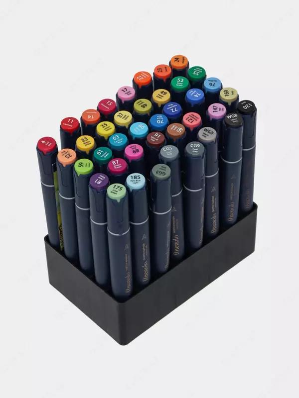 Набор скетч-маркеров Deli Finenolo  двусторонние  наконечн. 1-6 мм  40 шт.  текст. бокс (Арт. - 184-40-C) Цветное ассорти