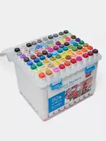  Набор скетч-маркеров Deli Artists  двусторонние  наконечн. 1-6 мм  80 шт.  пласт. бокс (Арт. - 70816-80) Цветное ассорти - 