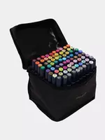 Набор скетч-маркеров Deli Finenolo  двусторонние  наконечн. 1-6 мм  80 шт.  текст. бокс (Арт. - 184-80-C) Цветное ассорти