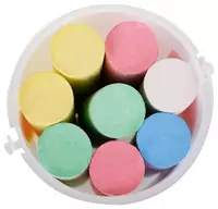  Упаковка круглого мела для асфальта Гамма Мультики  8 шт/5 цв. пласт. ведро (Арт. - 1704191) Цв. ассорти - 