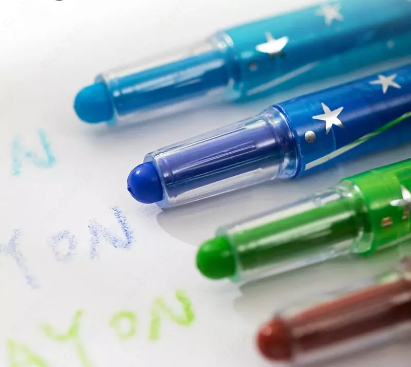   Yog qalamlari (dumaloq) Deli rangli qalam  18 dona. (Art. - 216-18-EC) Rangli pastel