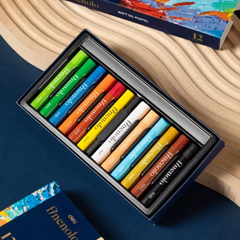  Yog rangli qalamlar (dumaloq) Deli Finenolo  12 dona. kart. paket (m. - 212-12-C) - 