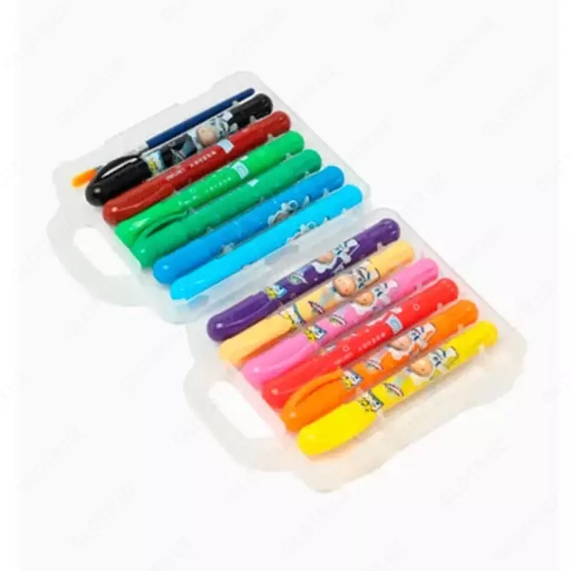  Масляные мелки (круглые) Deli 24 шт.  пласт. бокс (Арт. - 72136-24) Цветная пастель - 