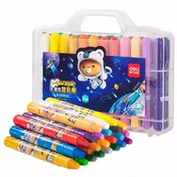 Yog qalamlari (dumaloq) Deli 36 dona  plastmassa. quti (Art. - 72136-36) Rangli pastel