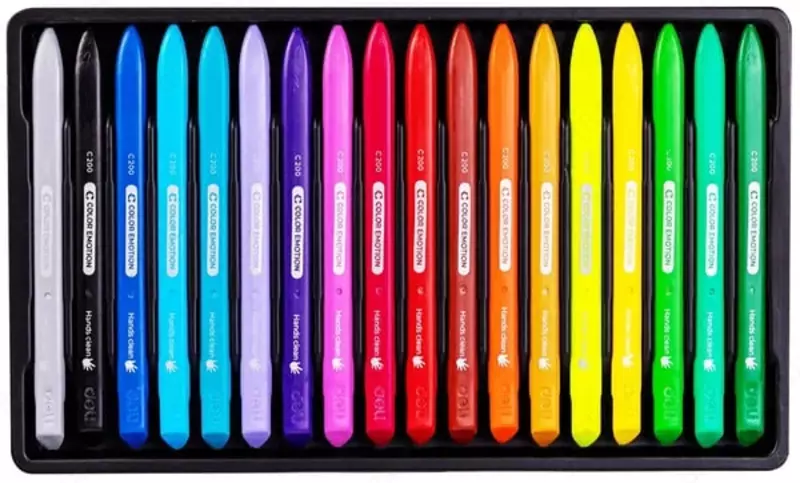  Пластиковые цветные мелки (трехгранные) Deli Color Emotion  18 шт. карт. уп. (Арт. - 20010-EC) - 