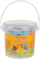 Мел для асфальта (квадратный) Мульти-Пульти Енот в Австралии  25 шт/5 цв. пласт. ведро (Арт. - АМ_14462) Цв. ассорти