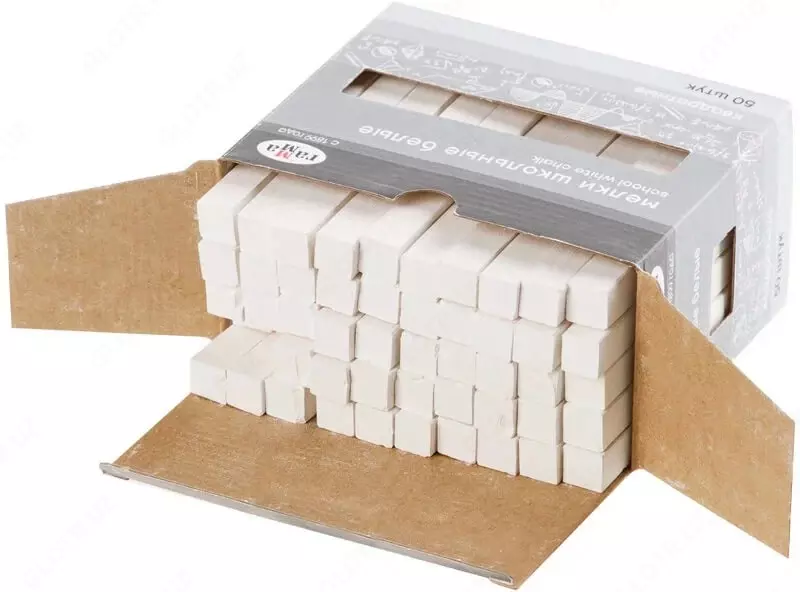  Упаковка белого квадратного мела Гамма мягкие  50 шт.  карт. уп. (Арт. - 2308196) - 