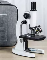  Bolalar ilmiy mikroskopi Deli 3 ta linza (Art. - 74360) Kumush - 