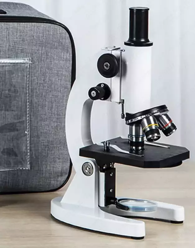  Bolalar ilmiy mikroskopi Deli 3 ta linza (Art. - 74360) Kumush - 