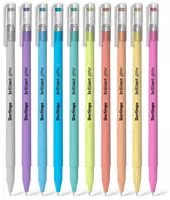  Набор гелевых ручек Berlingo Brilliant Glitter  10 цв./10 шт.  толщ. 1.0 мм  пласт. пенал (Арт. - CNg_50510) Цв. ассорти - 