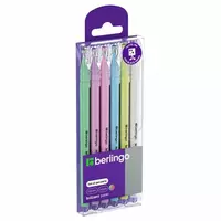Набор гелевых ручек Berlingo Brilliant Pastel  6 цв./6 шт.  толщ. 0.8 мм  пласт. пенал (Арт. - CNg_60606) Цв. ассорти