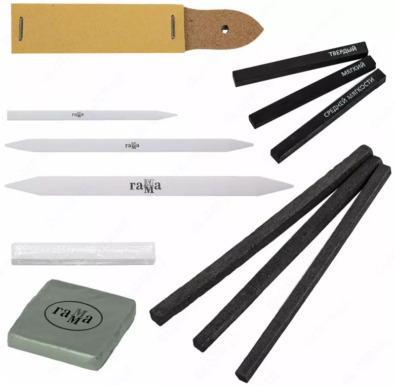 Grafik materiallar toplami Gamma Studio  12 dona  blister (Art. - 090419_01) Assortiment