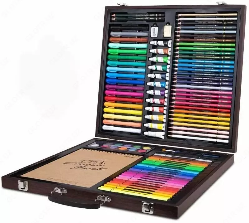Художественный набор для творчества Deli Coloring Set  103 предмета  подарочн. кейс (Арт. - 75403) Ассортимент