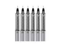   Kapillyar qalamlar toplami Berlingo Precision  6 dona  qalin. 0 2/0 5 mm  plastmassa qalam qutisi (Art. - CK_50260) Qora