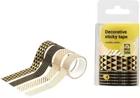 Клейкая лента декоративная MESHU Golden shine  1 5 см х 3 м  4 шт  пласт. уп. (Арт. - MS_36919) Ассортимент