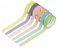  Клейкая лента декоративная MESHU Macaron  1 0 см х 3 м  6 шт  пласт. уп. (Арт. - MS_36891) Ассортимент - 