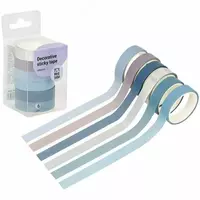 Клейкая лента декоративная MESHU Marine  1.0 см х 3 м  6 шт  пласт. уп. (Арт. - MS_36893) Ассортимент