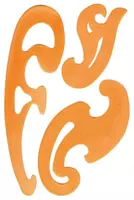 Комплект пластиковых лекал Стамм флуоресцентный  25  17  12 см  3 шт/4 цв.  ПВХ уп. (Арт. - ЛК02) Ассортимент