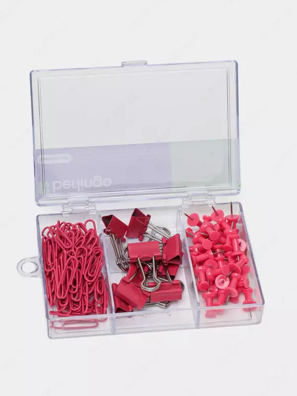  Набор мелко-офисных принадлежностей Berlingo 120 предм. пласт. уп. (Арт. - Mcn_12000c) Розовый - 