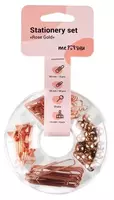 Набор мелко-офисных принадлежностей Meshu Rose Gold  89 предм.  пласт. бокс (Арт.- MS_36946) Розовое золото