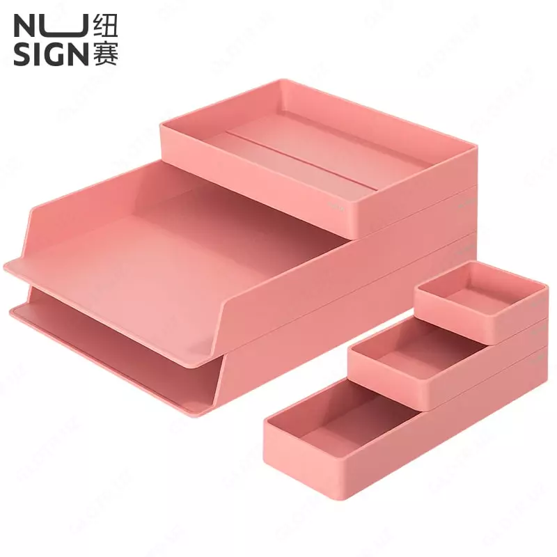 Органайзер для канцелярских принадлежностей Deli Nusign 001  5 отделов  карт. уп. (Арт. - 001-ENS-rd) Красный