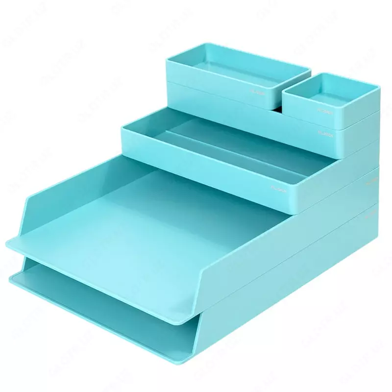 Kantselyariya tashkilotchisi Deli Nusign 001  5 bolim  kartochkalar. paket (Art. - 001-NS-bl) Moviy